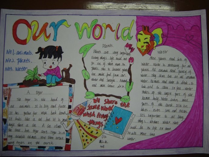 走进英语世界的手抄报