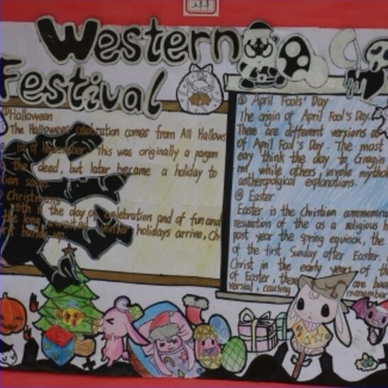 Western Festivals英语专题手抄报