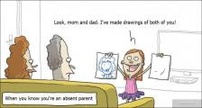 趣味图片英语笑话：you're an absent parent 你是一个缺失的父母（双语）