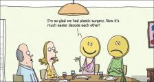 趣味图片英语笑话：plastic surgery整形手术（双语）