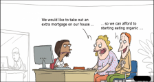 趣味图片英语笑话：mortgage 贷款（双语）