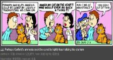 加菲猫得了健忘症-看漫画学英语之加菲猫[2]--双语幽默漫画