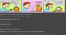 加菲猫喝浓咖啡-看漫画学英语之加菲猫[3]--双语幽默漫画