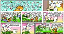 举行雏菊仪式-看漫画学英语之加菲猫[3]--双语幽默漫画