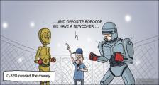 趣味图片英语笑话：OPPOSITE ROBOCOP《相反的战警》（双语）