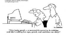 成功的销售主管退休后的生活--双语幽默漫画