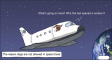 趣味图片英语笑话：space travel 太空遨游（双语）