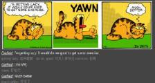 越来越懒的加菲猫-看漫画学英语之加菲猫[2]--双语幽默漫画