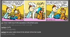 伟大的厨师与伟大的食用者-看漫画学英语之加菲猫[2]--双语幽默漫画