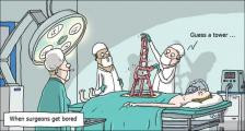 趣味图片英语笑话：surgeon  外科医生（双语）