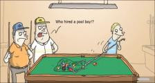 趣味图片英语笑话：a pool boy 救生员（双语）