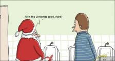 趣味图片英语笑话：Christmas sprit圣诞精神（双语）