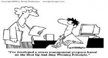 制定压力管理方案--双语幽默漫画