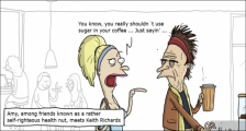 趣味图片英语笑话：meets Keith Richards 艾米遇见基斯（双语）
