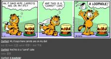 适合加菲猫的萝卜蛋糕-看漫画学英语之加菲猫[5]--双语幽默漫画