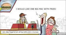 趣味图片英语笑话：ONE BIG MAC巨无霸（双语）