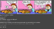 贪食的加菲猫-看漫画学英语之加菲猫[2]--双语幽默漫画