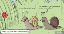 趣味图片英语笑话：snails  蜗牛（双语）
