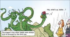 趣味图片英语笑话：The dragon 龙（双语）