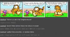 加菲猫诱惑小鸟-看漫画学英语之加菲猫[3]--双语幽默漫画