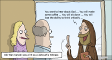 趣味图片英语笑话：Jehovah's Witness 耶和华见证人（双语）