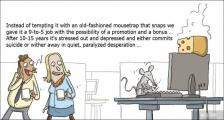 趣味图片英语笑话：mousetrap 捕鼠器（双语）