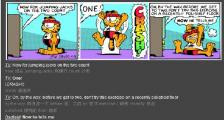 加菲猫的跳爆竹运动-看漫画学英语之加菲猫[2]--双语幽默漫画