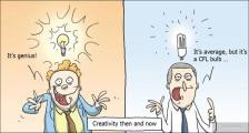 趣味图片英语笑话：CFL bulb 节能灯灯泡（双语）