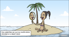 趣味图片英语笑话：desert island 荒岛（双语）