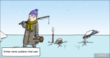 趣味图片英语笑话：Winter 冬天（双语）