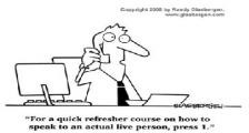人工服务咨询--双语幽默漫画