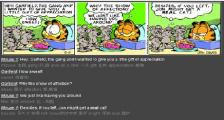 老鼠送给加菲猫的礼物-看漫画学英语之加菲猫[2]--双语幽默漫画