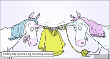 趣味图片英语笑话：unicorns 独角兽（双语）