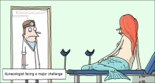 趣味图片英语笑话：Gynecologist 妇科医生（双语）